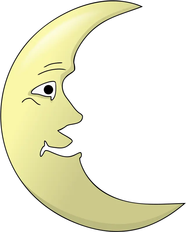 Crescent Face Illustration And Animated Moon Clipart Png Moon Clipart Png