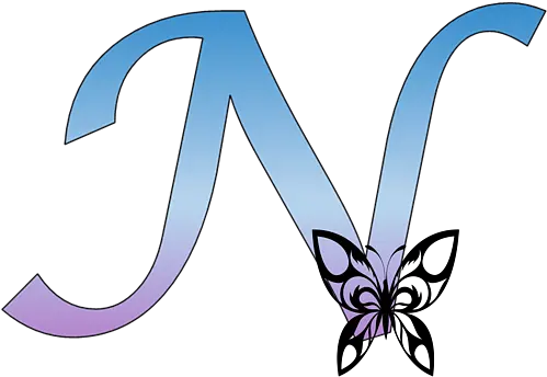 Butterfly Silhouette Girly Png Monogram Icon