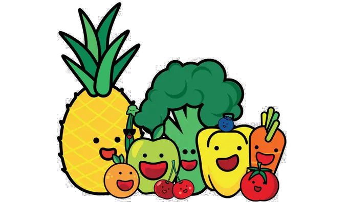 Healthy Food Cartoon Png Fruits And Vegetables Cartoon Cartoon Food Png